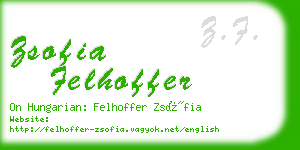 zsofia felhoffer business card